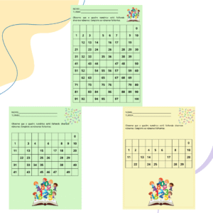 COMPLETAR QUADRO NUMÉRICO