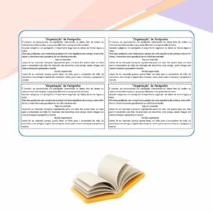 ORGANIZAÇÃO DE PARÁGRAFOS - VERSÃO PARA CADERNO