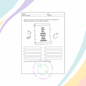 MISSÃO: ORDEM ALFABÉTICA