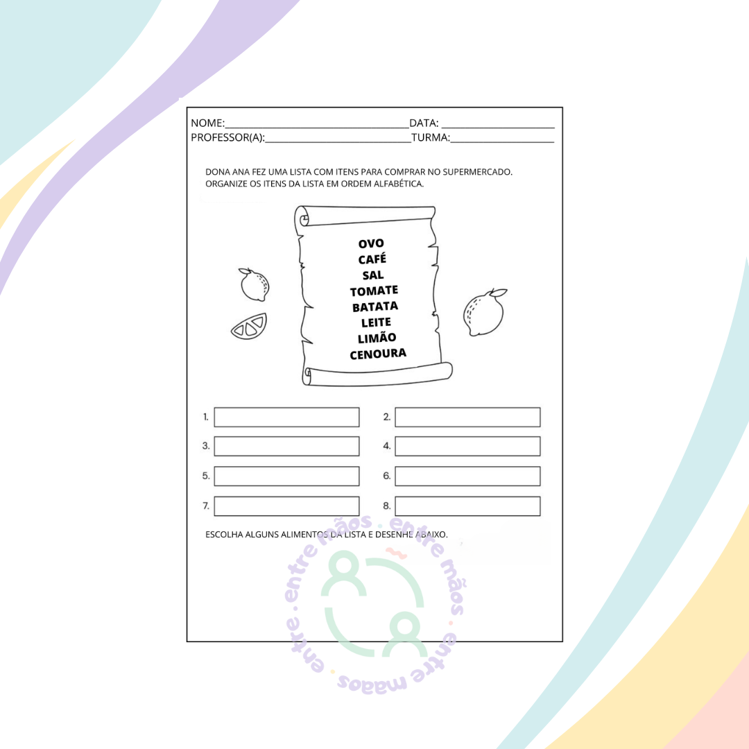 MISSÃO: ORDEM ALFABÉTICA