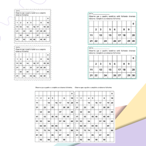 COMPLETAR QUADRO NUMÉRICO - VERSÃO PARA CADERNO