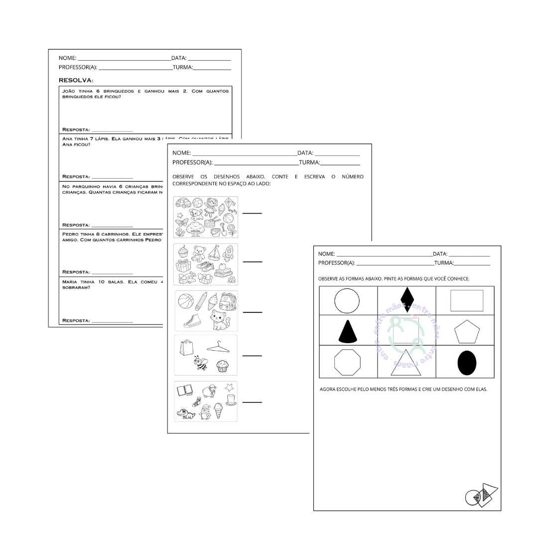 SONDAGEM DIAGNÓSTICA DE MATEMÁTICA 1ºANO - Imagem 2
