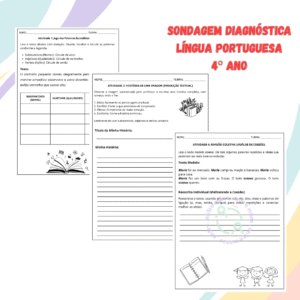 SONDAGEM DIAGNÓSTICA - LÍNGUA PORTUGUESA 4ºANO