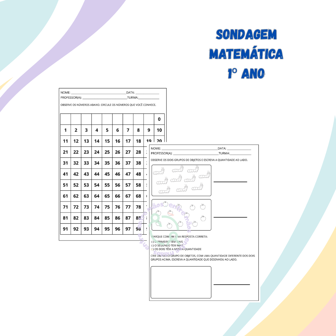SONDAGEM DIAGNÓSTICA DE MATEMÁTICA 1ºANO