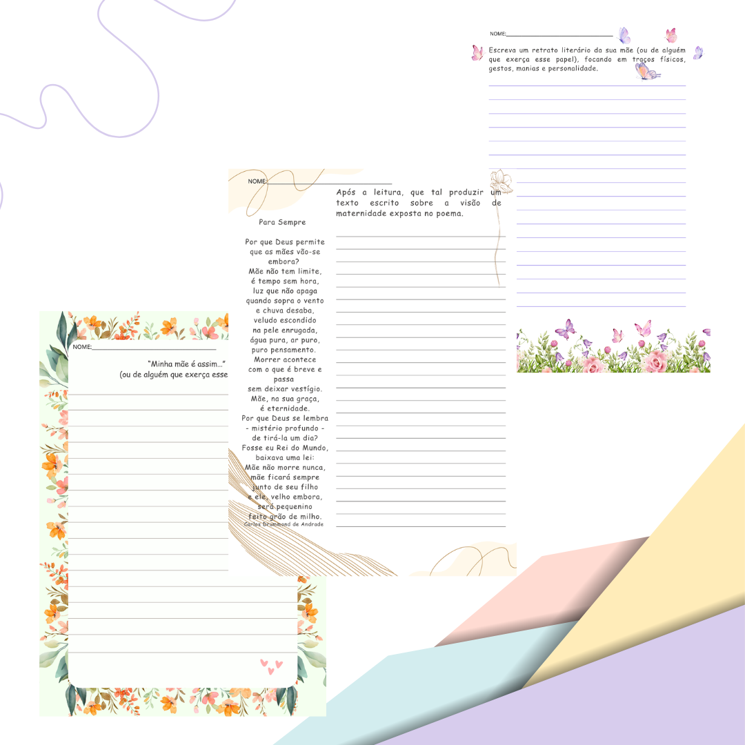 PRODUÇÃO DE TEXTO - 2º AO 5ºANO - DIA DAS MÃES