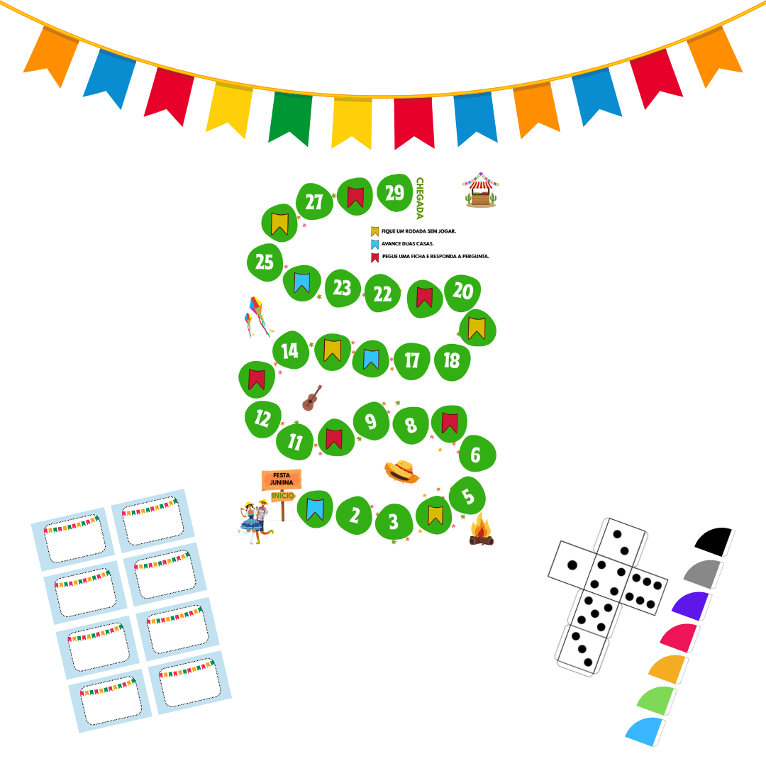 JOGO DE TABULEIRO JUNINO - Imagem 3
